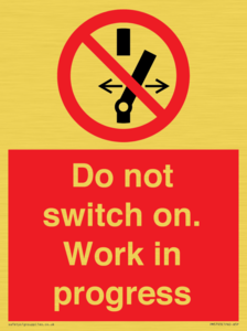 Do not switch on. Work in progress